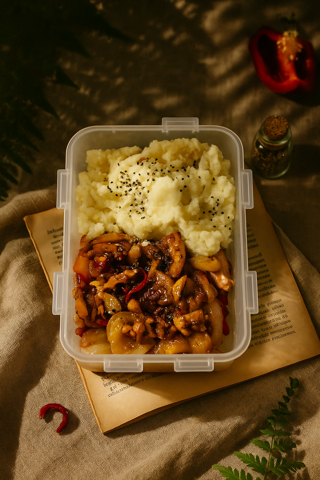 Salteado oriental con puré que sí te abraza